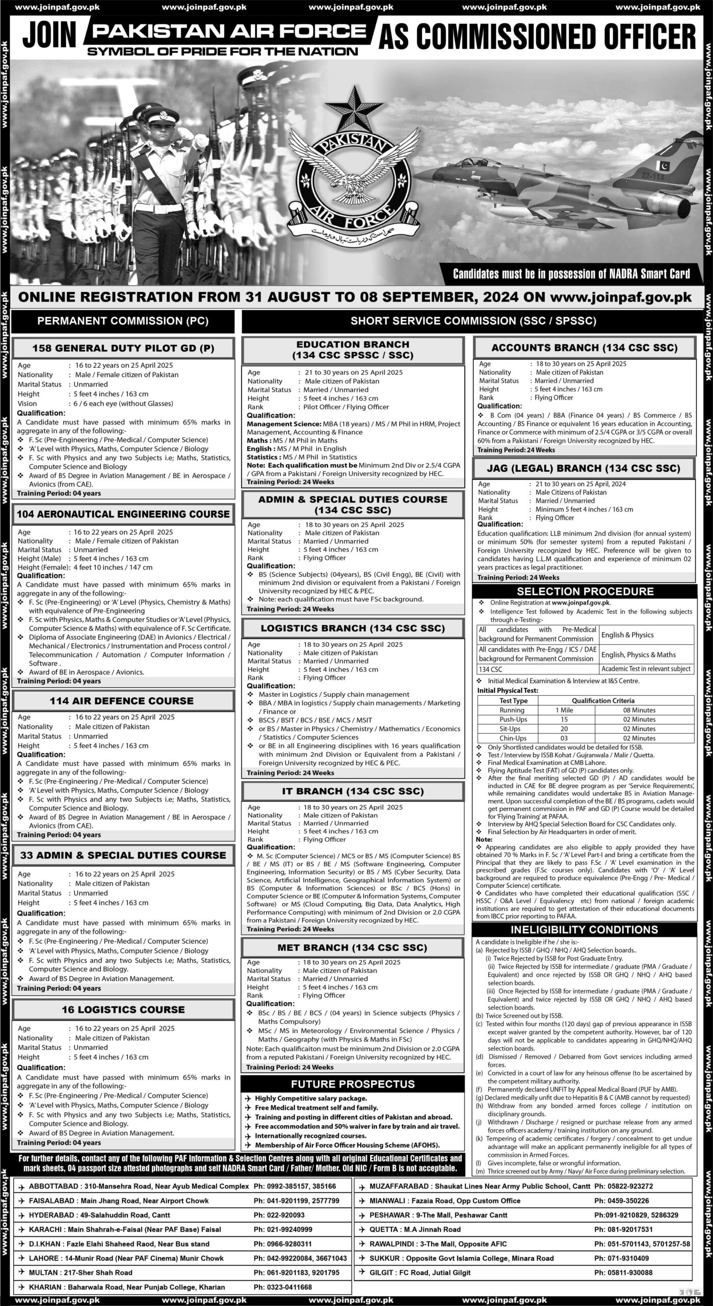 Join Pakistan Air Force PAF As Commission Officer 2024 Jobs