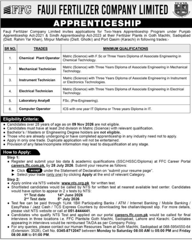 Fauji Fertilizer Company Limited FFC Program 2026